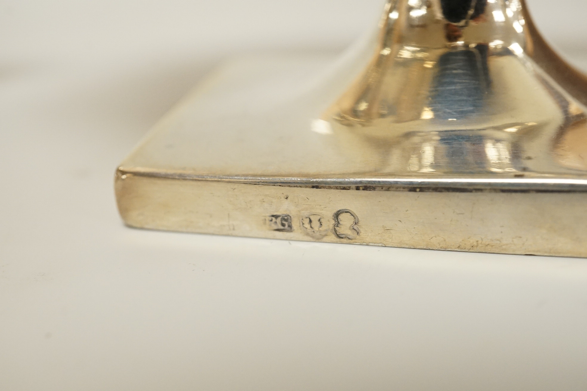 A George III silver pap boat, maker ?? and EB, London 1812, length 12.1 cm, together with a pair of Georgian Scottish silver boat shaped pedestal salts, maker RG, gross weight 7oz.